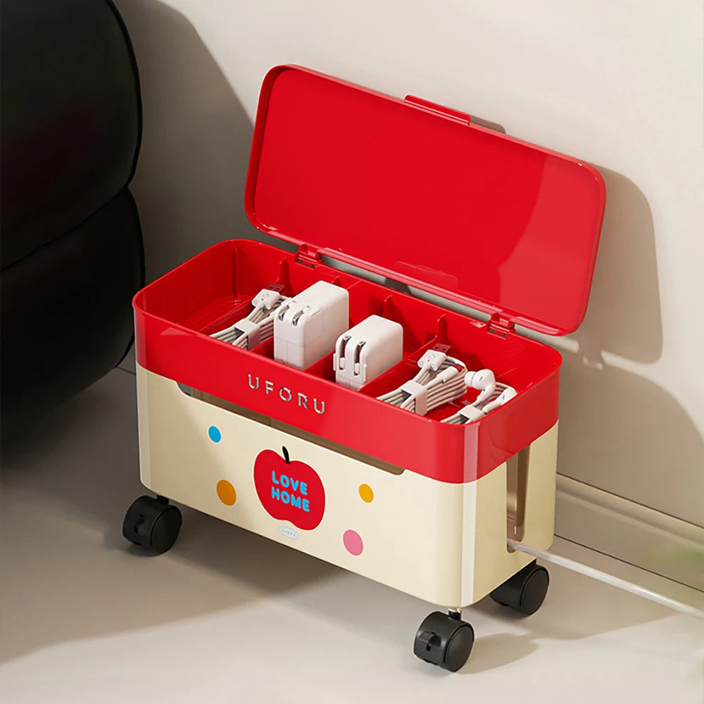 1pc Cable Organiser with Castors Spacious Capacity, Stylish Design The Ultimate Cable Management Solution Oasis Select