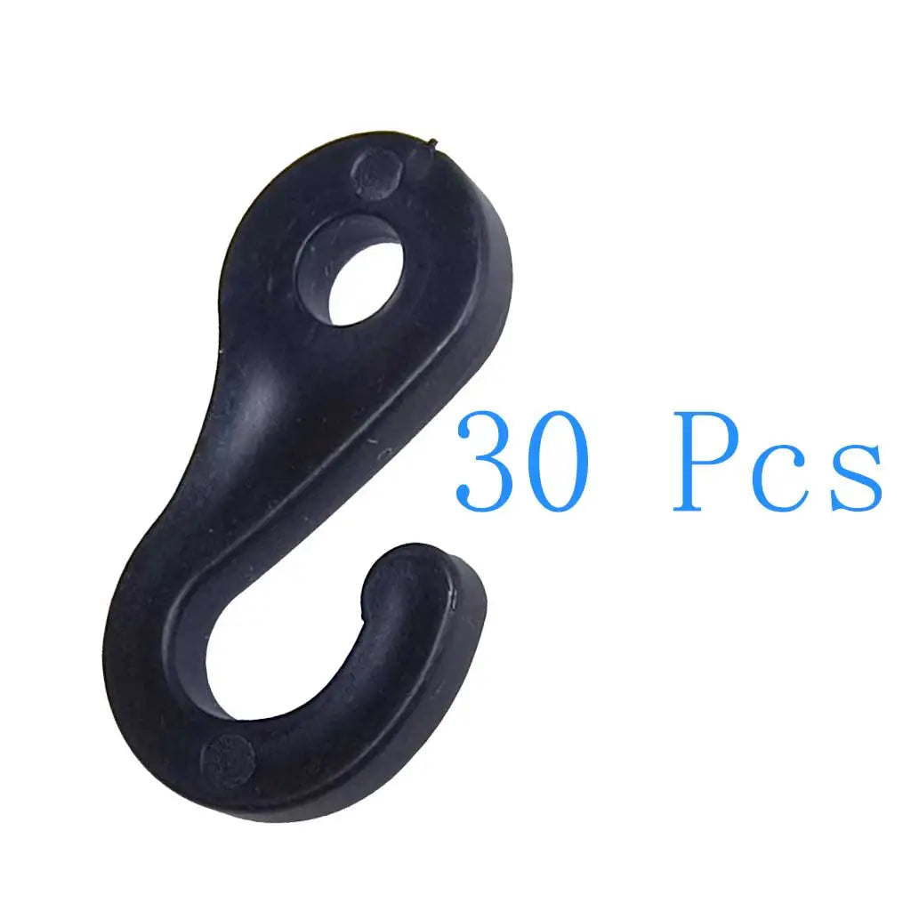 30/50/100Pcs Plastic Eye Snap Hook Clip for Outdoor Camping Tent Cover Awning Tent Rod Fasteners Oasis Select Pcs30