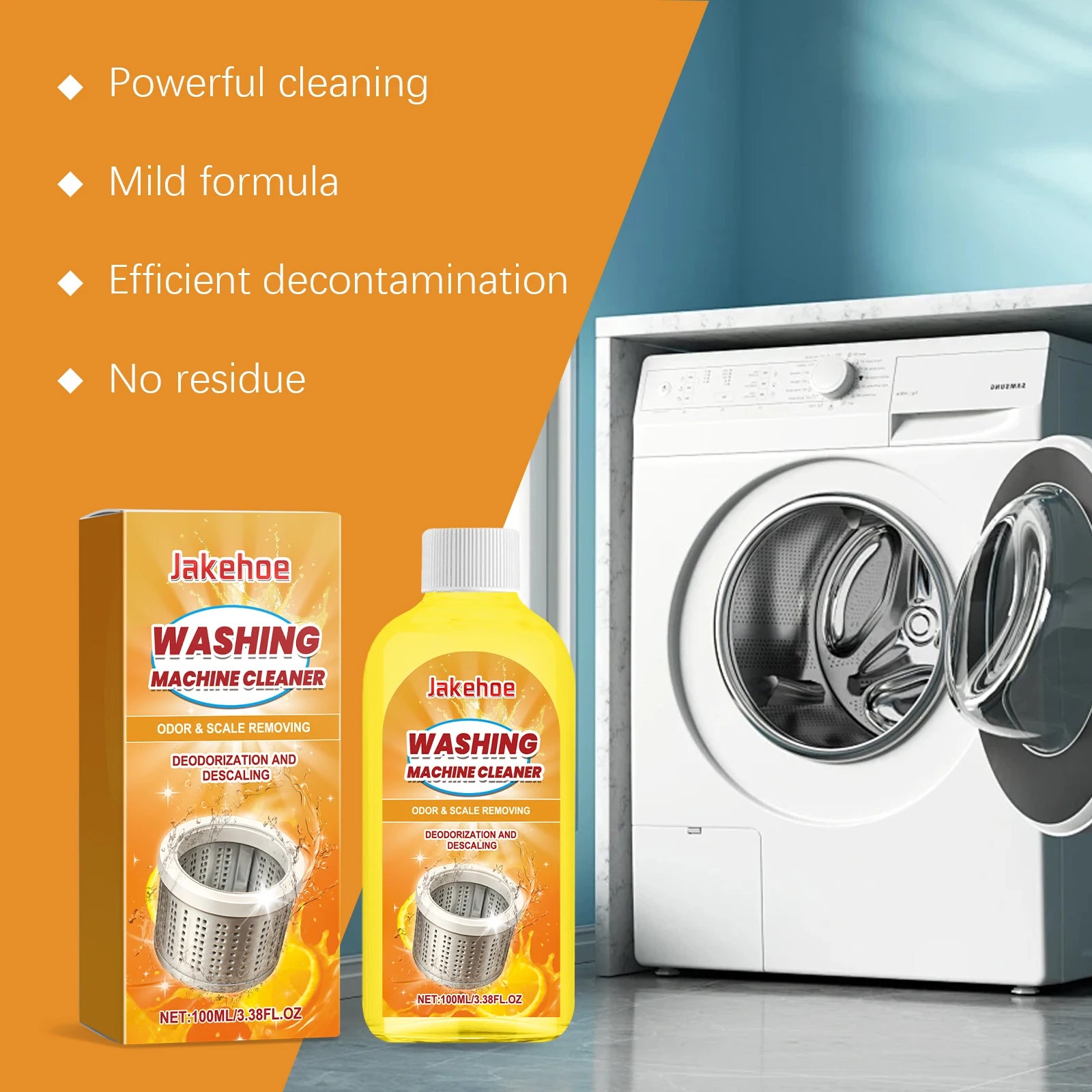 Jakehoe Washing Machine Cleaner For Cleaning Inner Drum Of Washing Machines Removing Stains Household Daily Care Cleaning Agent Oasis Select