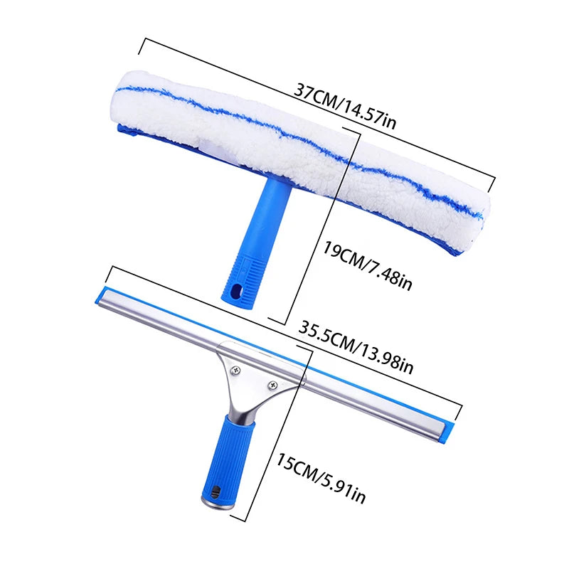1Pc/1Set 35CM Window Cleaning Combo Squeegee & Microfiber Window Washer Shower Squeegees Window Glass Wiper Cleaning Tool Oasis Select