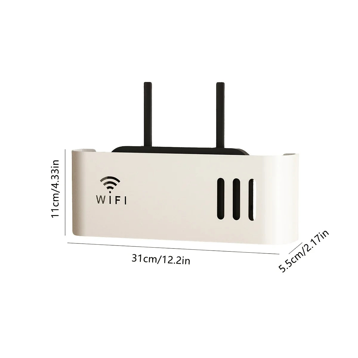 Plastic storage box for 1pc WIFI router, wall mounted without drilling, suitable for walls and desktops Oasis Select