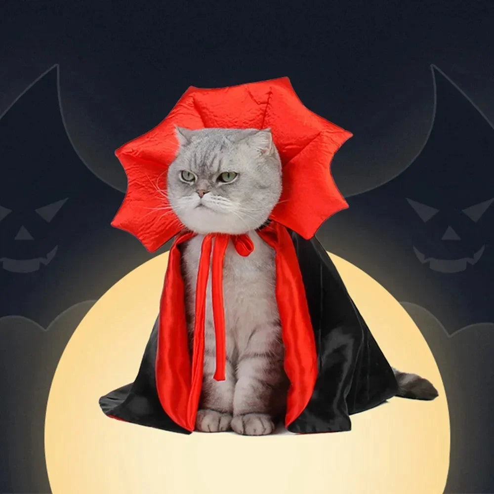 Cute Halloween Pet Costumes Cosplay Vampire Cloak For Small Dog Cat Kitten Puppy Dress Kawaii Pet Clothes Cat Accessoties Gift Oasis Select