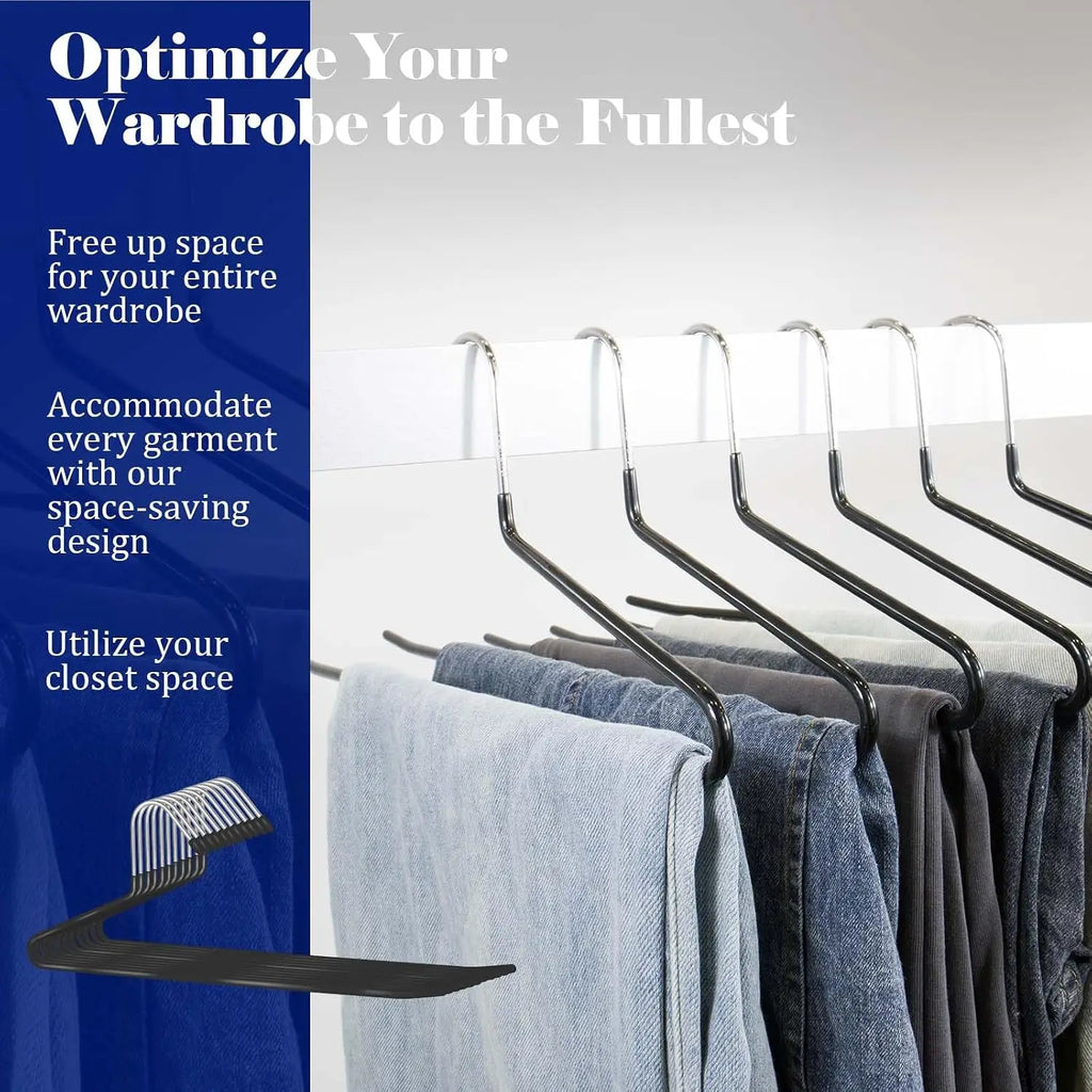 20/30pcs Pants Hangers Non-Slip, Heavy Duty Metal Trouser Racks Space Saving, Open Ended Jeans Hangers for Closet Organization Oasis Select