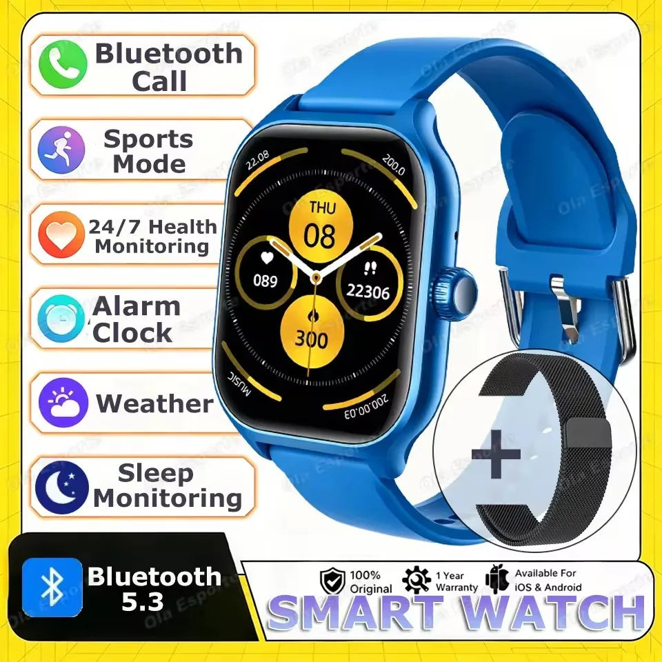 Ola Esporte 2.01" Smart Watch – Bluetooth Calls & Fitness Tracker Smart Watch Oasis Select Bl20BkMilan