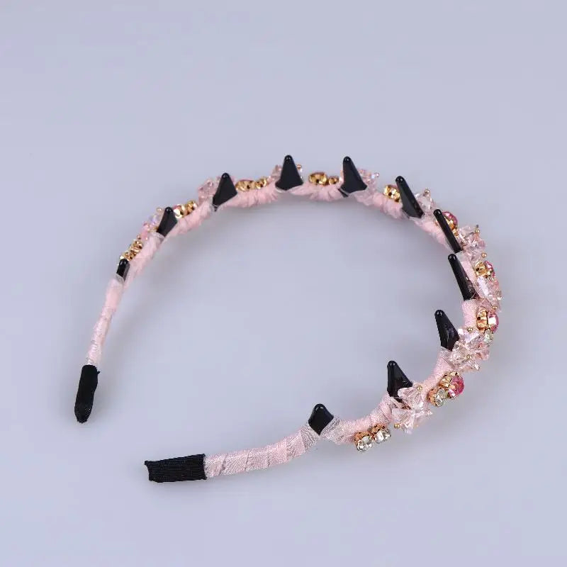 Korean Crystal Rhinestone Teeth Hair Hoop Non Slip Headband Luxury Fashion Shiny Headband For Women Hair Accessories Gifts Oasis Select A2