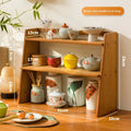 Desktop tea house walnut tea set rack teacup rack Bogu rack Chinese solid wood desktop tea table desktop storage Oasis Select Brown 51 short