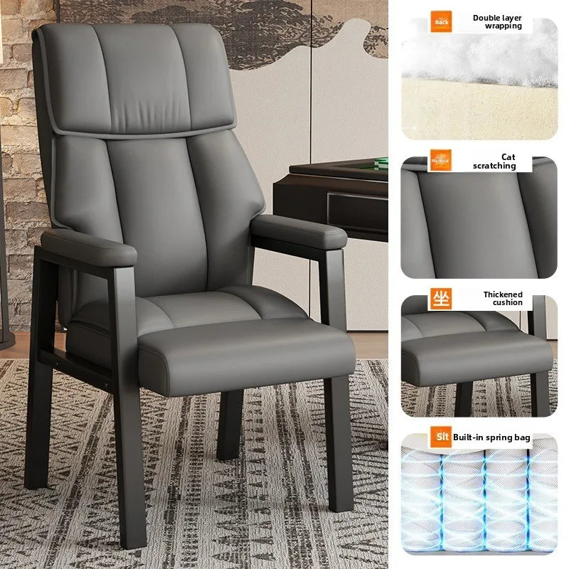 Mahjong Chair Chess Room Seat Comfortable Office Chair Sedentary Conference Chair Oasis Select army green