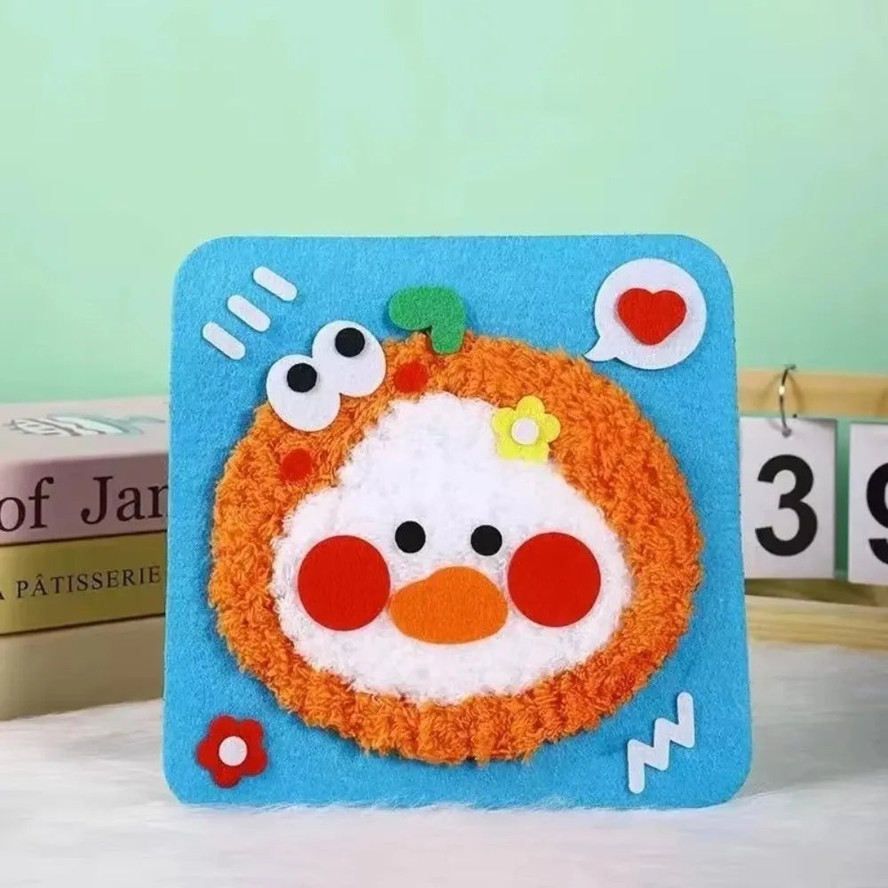 Sewing Needle and Thread Painting DIY Embroidery Set with Sticker DIY Handcraft Kit Educational Children's Hand Puppet Making Oasis Select Duck