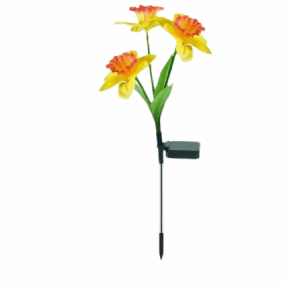 Solar Narcissus Flower Stake Lights – IP65 Waterproof Garden Solar Garden Stake Light Oasis Select Orange