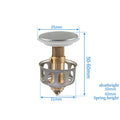 Basin Drains Universal Metal Filter Valve Pop-up Drainer Waste Stopper Bathtub Strainer Plug Hair Catchers Bathroom Accessories Oasis Select Filter