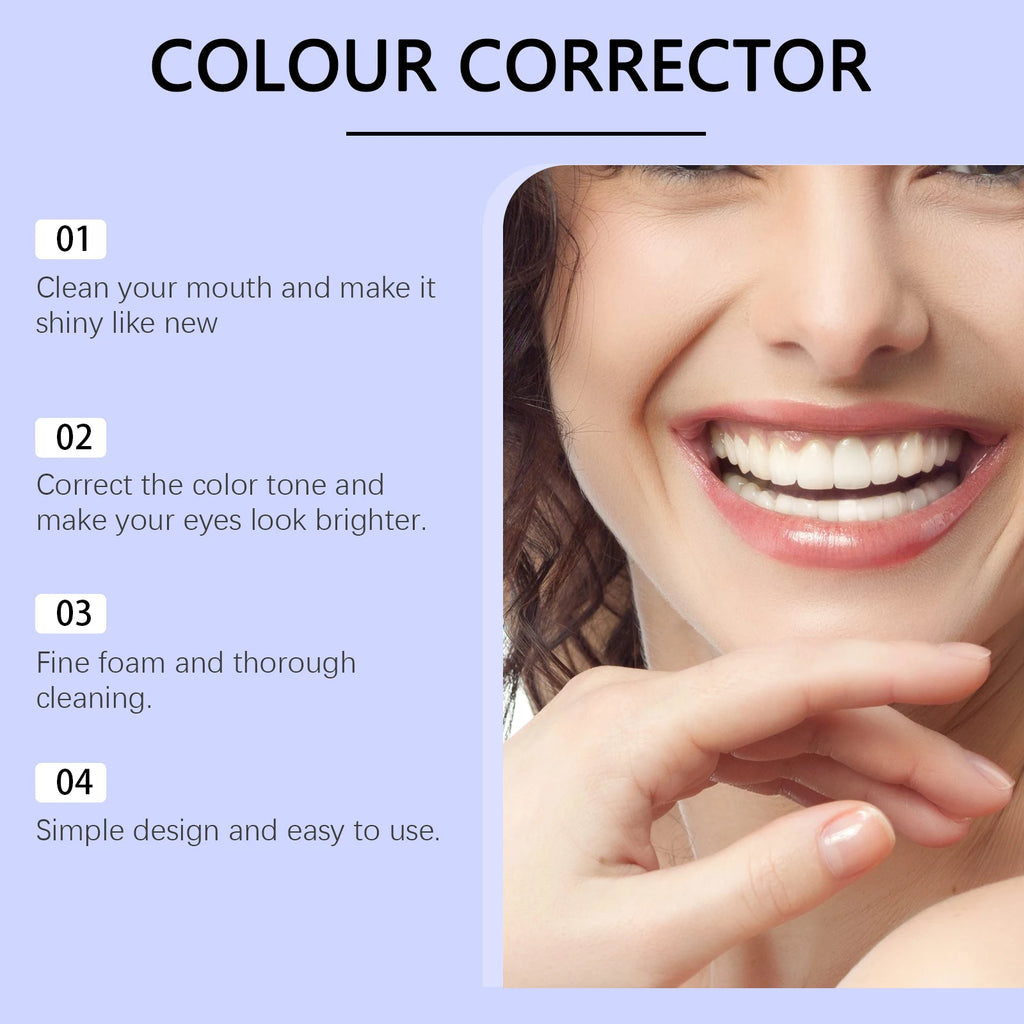 Purple Cleansing Whitening Toothpaste Remove Stains Teeth Cleansing Refreshing Oral Clean Care Improve Smell Fresh Breath 30g Oasis Select