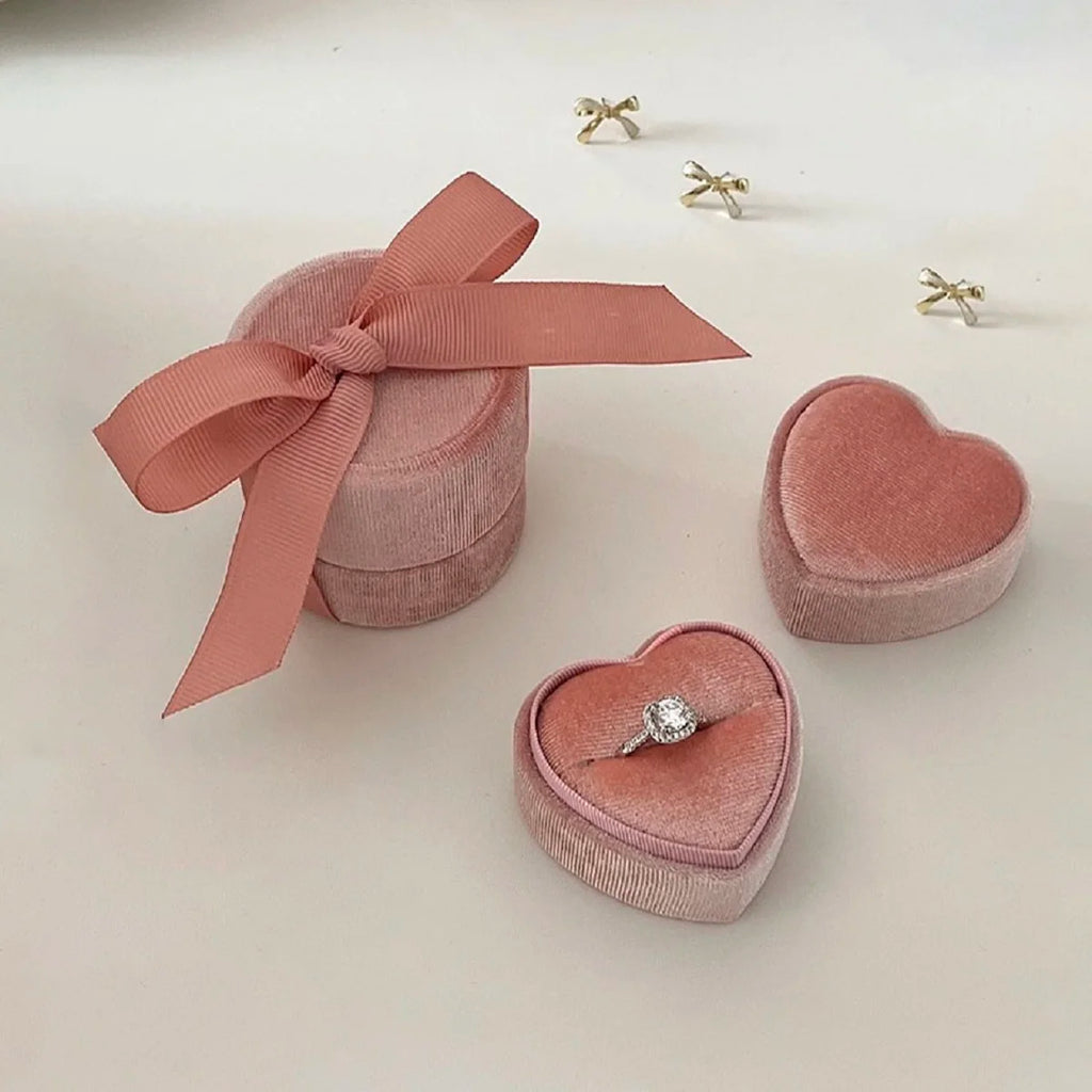 1pc Premium Jewelry Ring Storage Gift Box Vintage Ring Display Holder Case for wedding ceremony Proposal Engagement Oasis Select