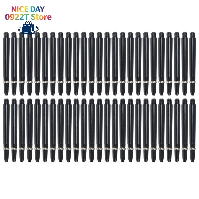 50pcs 48mm Nylon Dart Shafts 2BA Screw Thread Darts Rod Stem+50pcs x Dart Flight Holder Protection Ring @#X Oasis Select