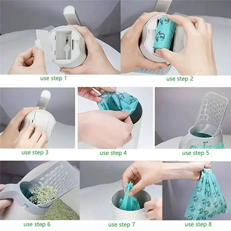 LIKE WISH Cat Litter Shovel Scoop For Pet Filter Clean Toilet Garbage Picker Cat Supplies Accessory Cat Litter Box Self Cleaning Oasis Select