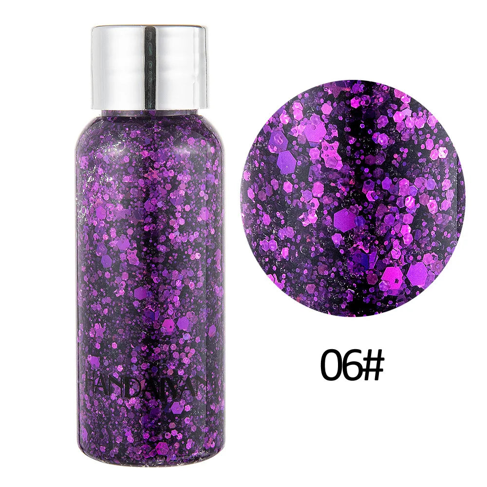 HANDAIYAN Body Face Glitter Gel – Waterproof Festival Sequins