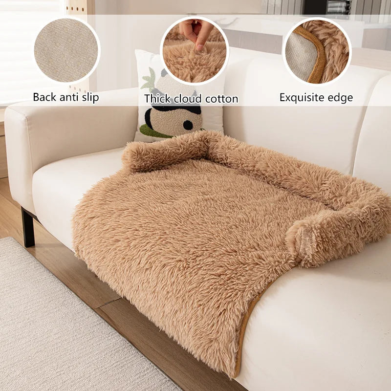 2025 New Style Sofa Pet Pad, Plush Dog Bed, Warm and Anti-slip Pet Sleeping Sofa Pad for Autumn and Winter Oasis Select