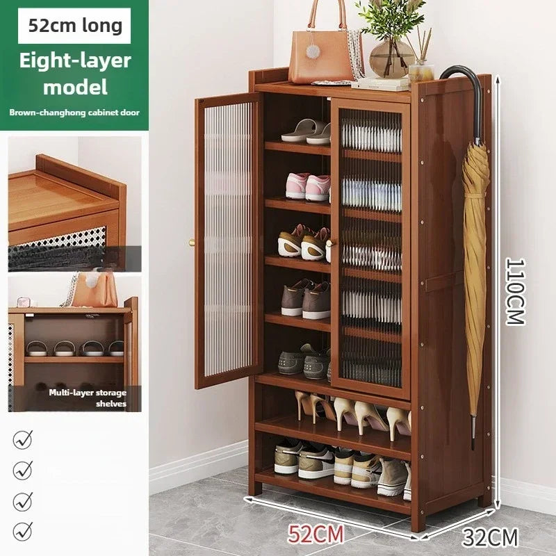 Entry to the door of the shoe cabinet, large-capacity shoe cabinet, multi-layer porch, for the corridor outside the door durable Oasis Select Brown F