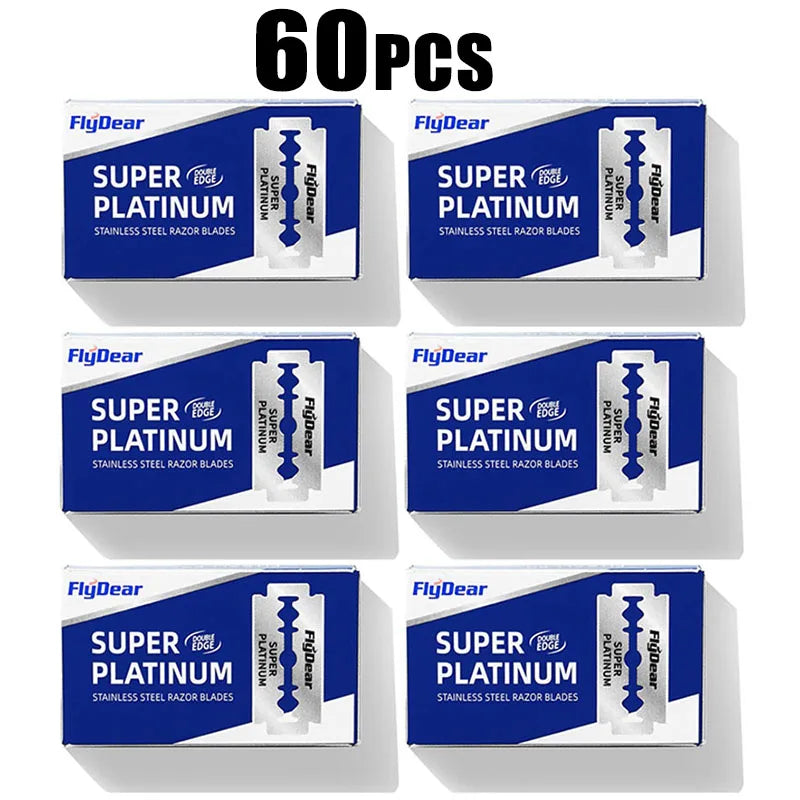 10-80 pcs Double Edge Razor Blades Men's Razor For Shaving Men Blade Professional Barber Razor Beard Trimmer Tool Oasis Select 60pcs