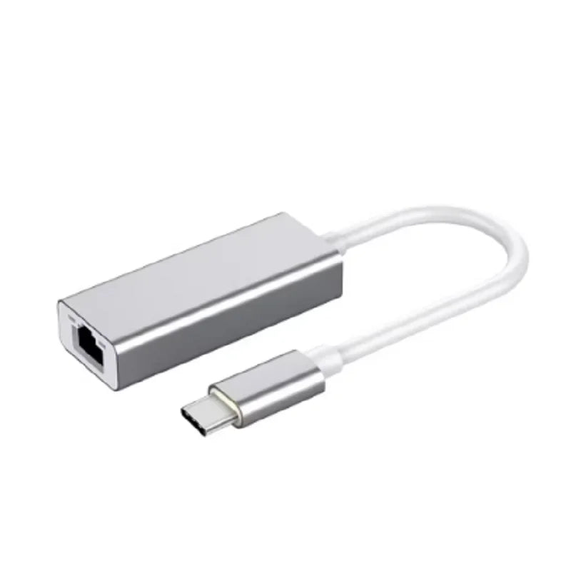 ﻿ Type C USB Ethernet Adapter 1000/100Mbps USB to RJ45 Type C to R45 Lan Network USB Cable 1000Mbps For MacBook PC Windows Oasis Select