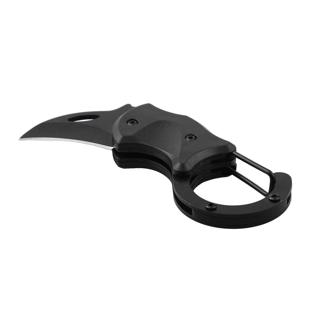 Mini Folding Cutter Carabiner Small Pocket Fox Self-Defense Folding Claw Knifes Carry Courier Keychain Open Box For Outdoor Tool Oasis Select BLACK
