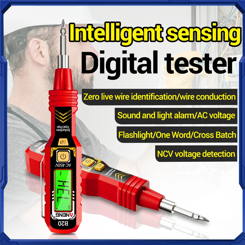 ANENG B20 New High-Precision Voltage Tester Pen Multifunctional Breakpoint Detection Digital Display Electrical Induction Tool Oasis Select