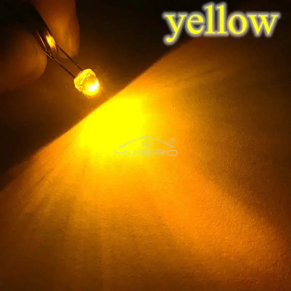 10PCS 5mm Straw Hat Wide Angle LED Bulbs – Multi-Color DIY