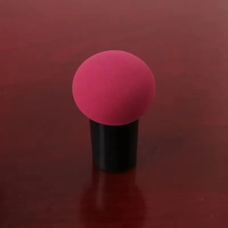 1/2pcs Color Mushroom Head Cosmetic Puff With Protective Cap Loose Powder Foundation Puff Air Cushion Sponge Makeup Egg Makeup Oasis Select 1pcs Wine Red