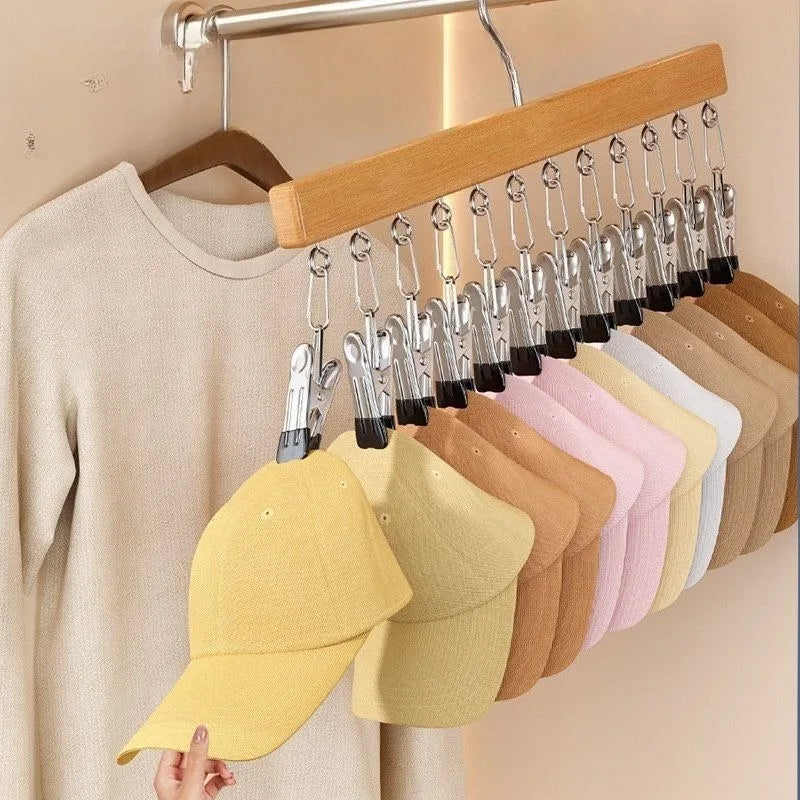 Multi Hook Clothes Hanger Space Saving Wardrobe Organizer Heavy Duty Garment Storage Rack Multifunctional Clip Holder Oasis Select