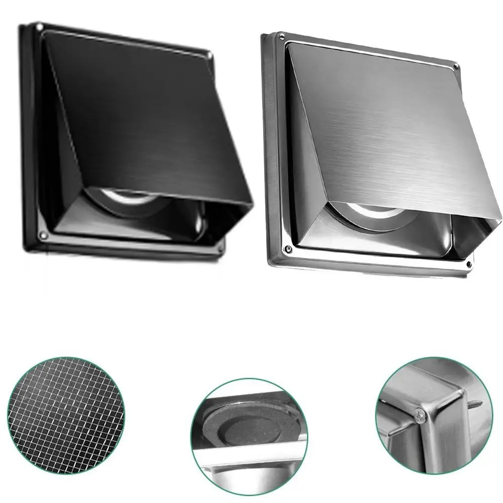 4" 5" 6" Square Stainless Steel Air Vent Extract Valve Cover