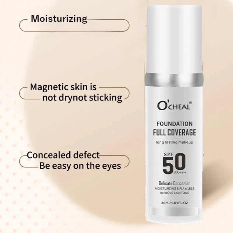 Magic temperature changing liquid foundation, natural foundation, light makeup. Long lasting, hard to take off makeup Oasis Select