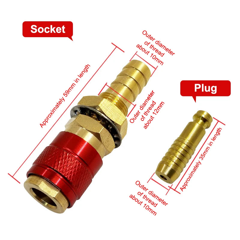 Wholesale Cooled Gas Adapter Connector Clamp Welding Machine Quick Fitting Female Male Water MIG TIG Welding Torch Tools Welder Oasis Select C3