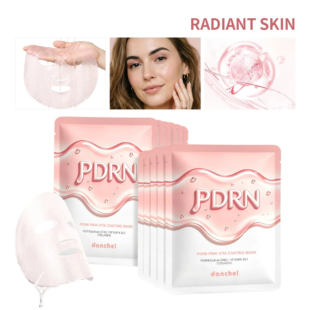 10-Pack PDRN Salmon DNA Sheet Mask – Glass Skin Hydrating & Firming