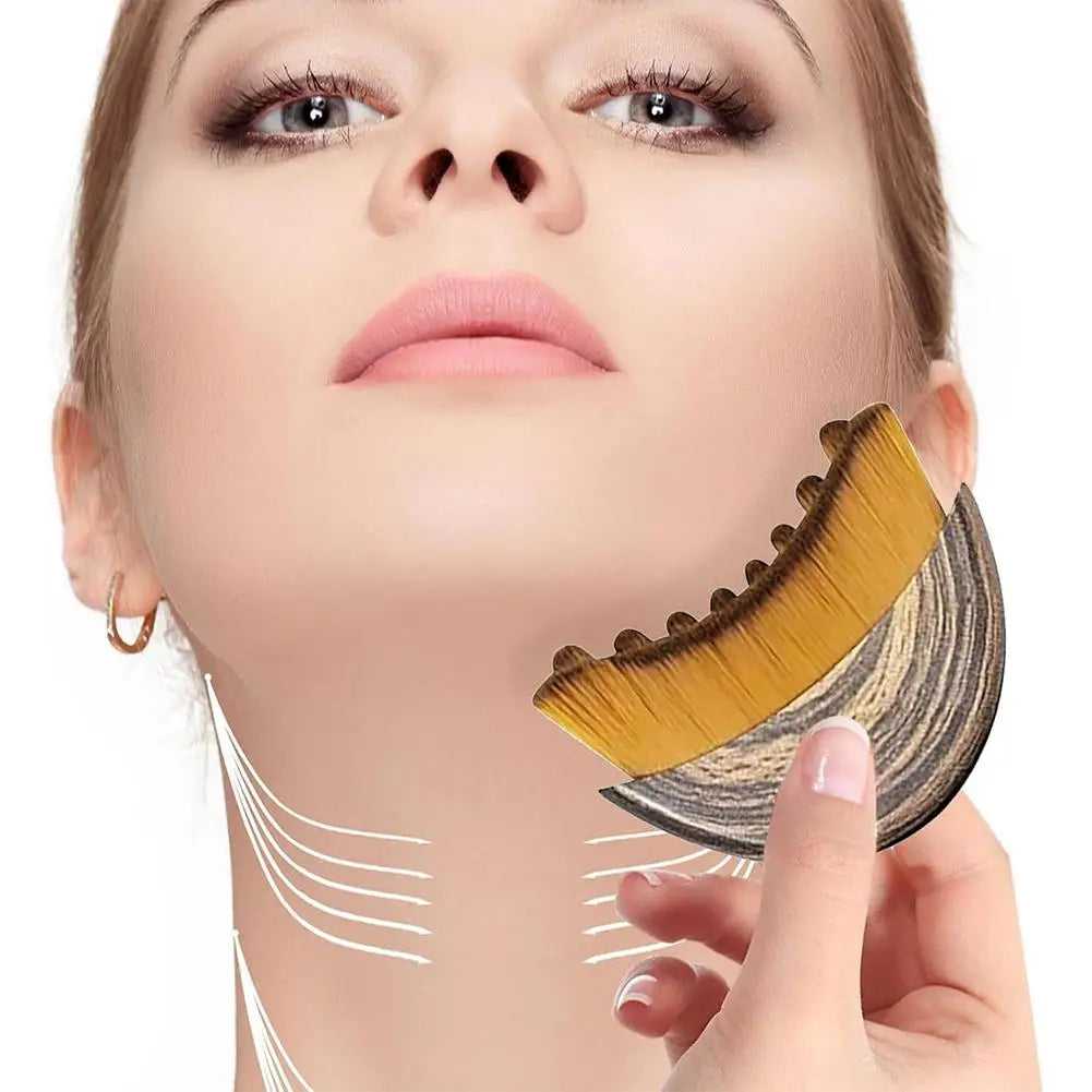 Lymphatic Contour Face Brush, Chin & Jawline Sculpting, Lymphatic Drainage Massager for Face, Dry Brush Massage Relieve Fatigue Oasis Select