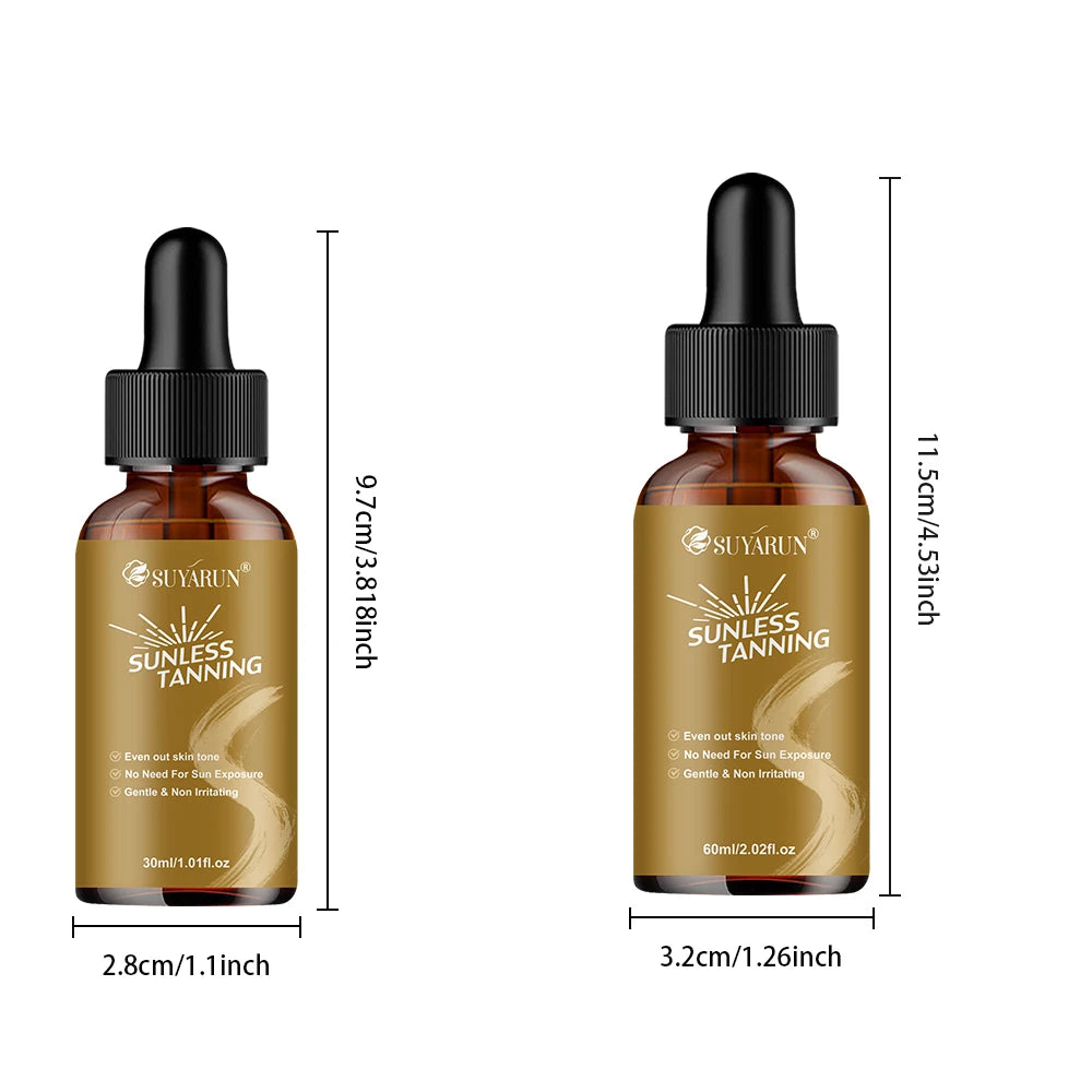 SUYARUN Self-Tanning Serum – Streak-Free Bronze Glow Face & Body Self-Tanning Serum Oasis Select