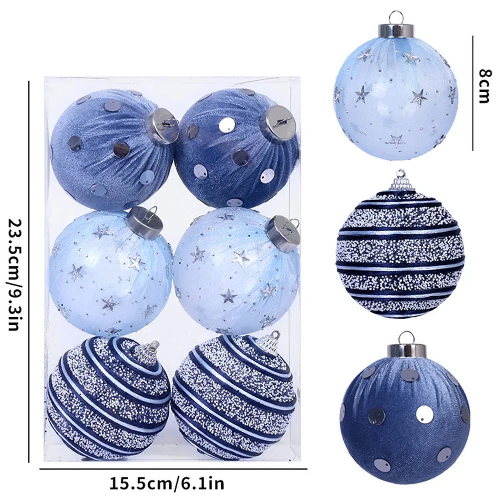 For Christmas Tree Decorative Balls Christmas Ball Set Blue Easy Hang Christmas Decorations Festive Atmosphere Oasis Select Blue China Mainland