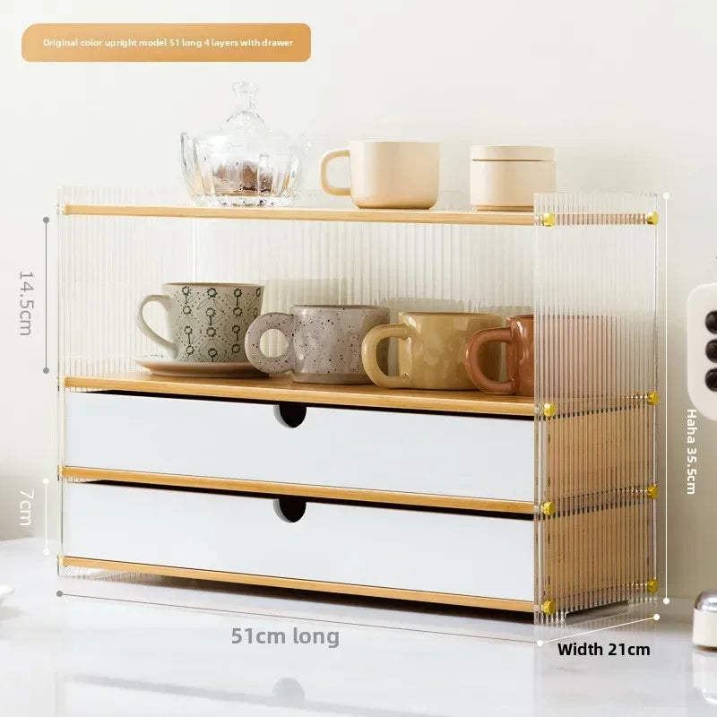 Dust-proof cup storage rack, cup holder, water cup storage rack, tea set, cup holder, coffee cup, mug storage box. Oasis Select Upright F type