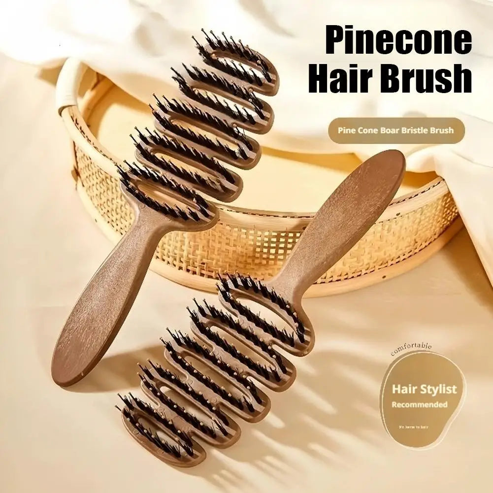 Pinecone Hair Brush – Anti-Tangle, Scalp Massage & Blow Dry