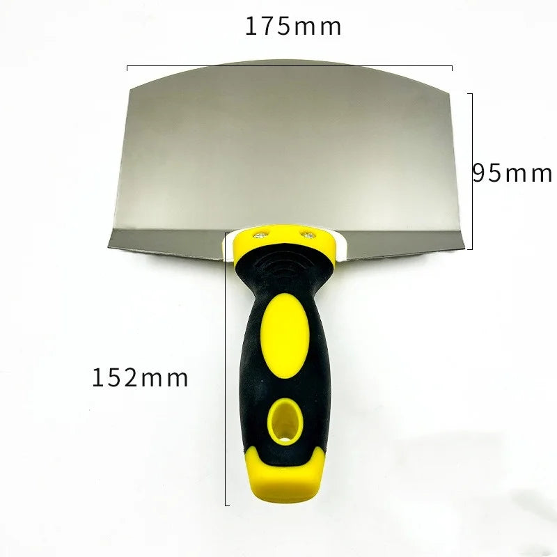 Stainless Steel Putty Knife Wall Paint Plaster Trowel Arc Ash Shovel Paint Feed Filling Scraper Blade Spatula Construction Tools Oasis Select