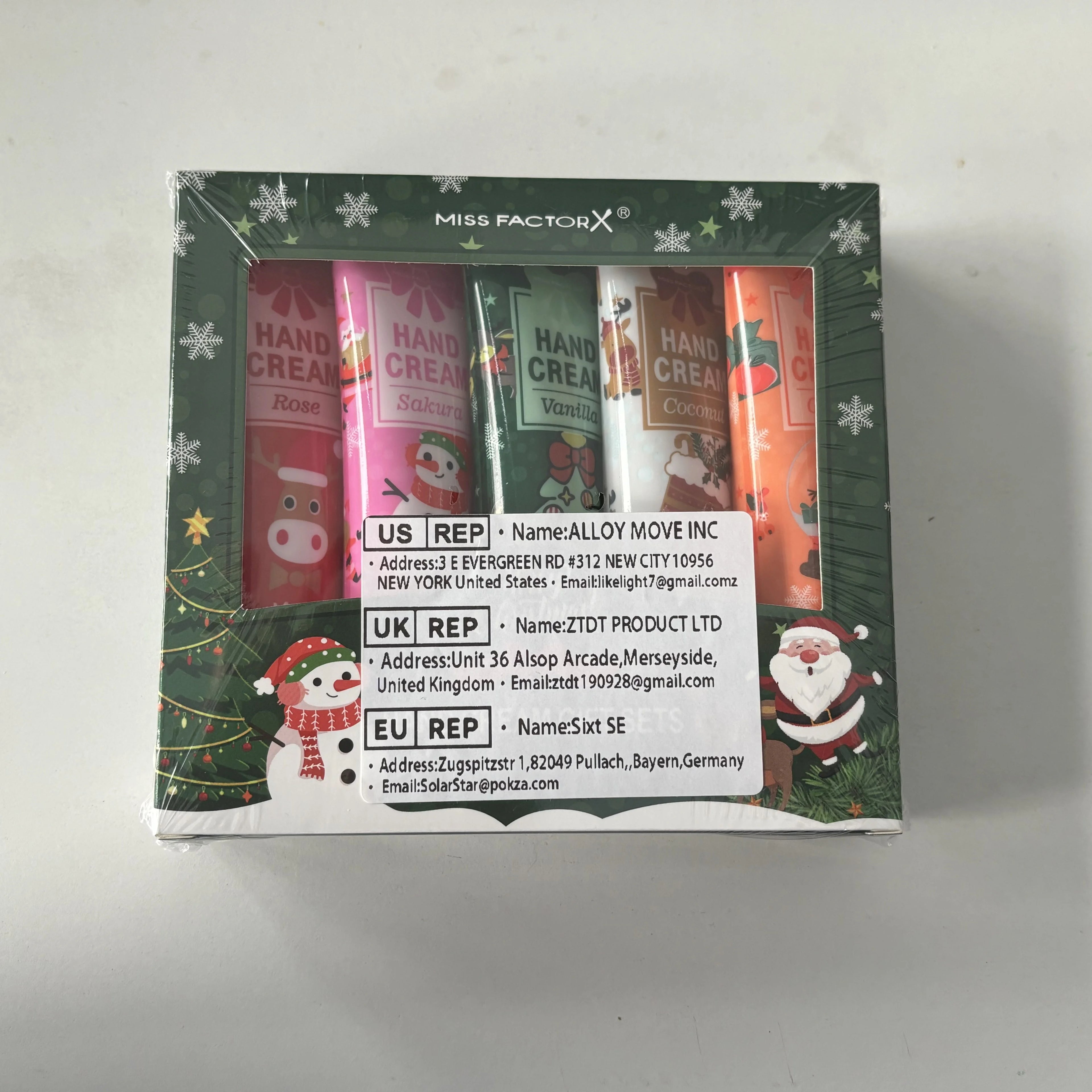 Christmas gift 5/box hand cream set, cream texture, hand cream travel pack, durable moisturizer-30g/piece gift for women Oasis Select