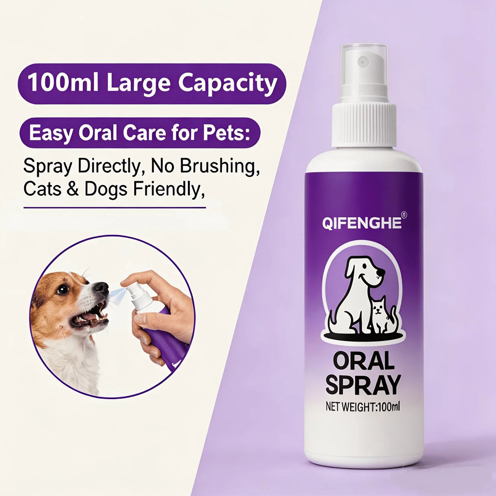 Pet Oral Care Breath Spray Fresh Oral Hygiene Mist Gentle Lightweight Formula Easy Spray for Dogs And Cats Oasis Select