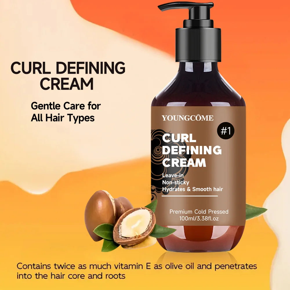 YOUNGCOME Curly Hair Styling Cream | Moisturizing Frizz Control Curl Styling Cream Oasis Select