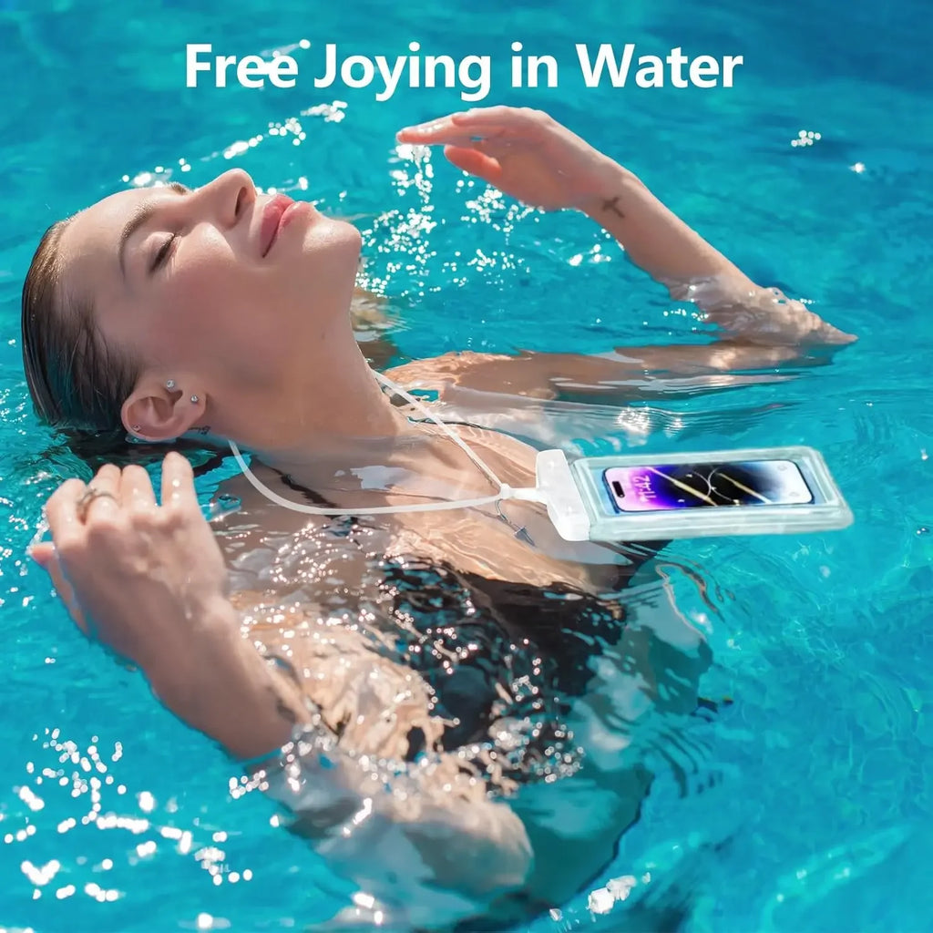 1-20PCS High Transparency Waterproof Phone Pouch with Air Cushion Floating Touch Screen Compatible for Swimming Rafting Beach Oasis Select