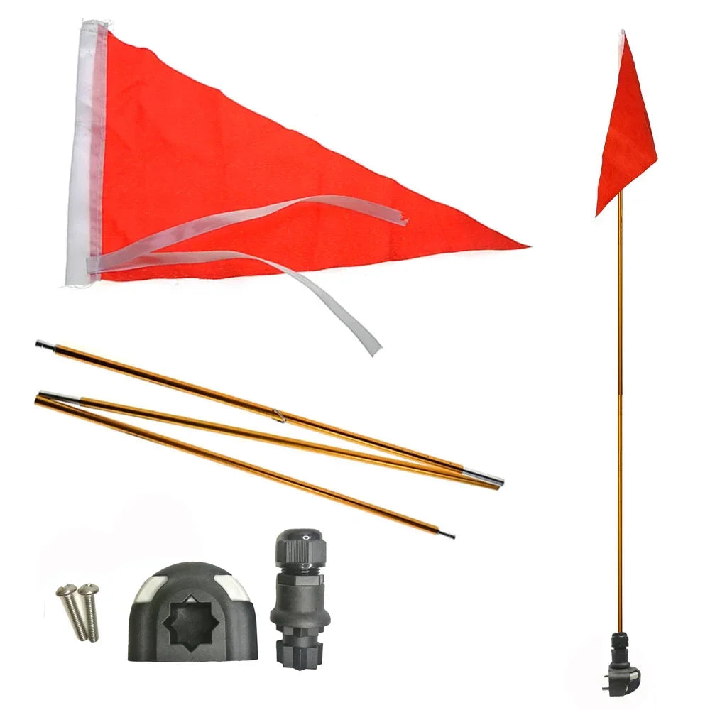 Kayak Safety Flag Canoes Paddle Boards Fishing Boat Foldable Flag Oasis Select Half Round Base