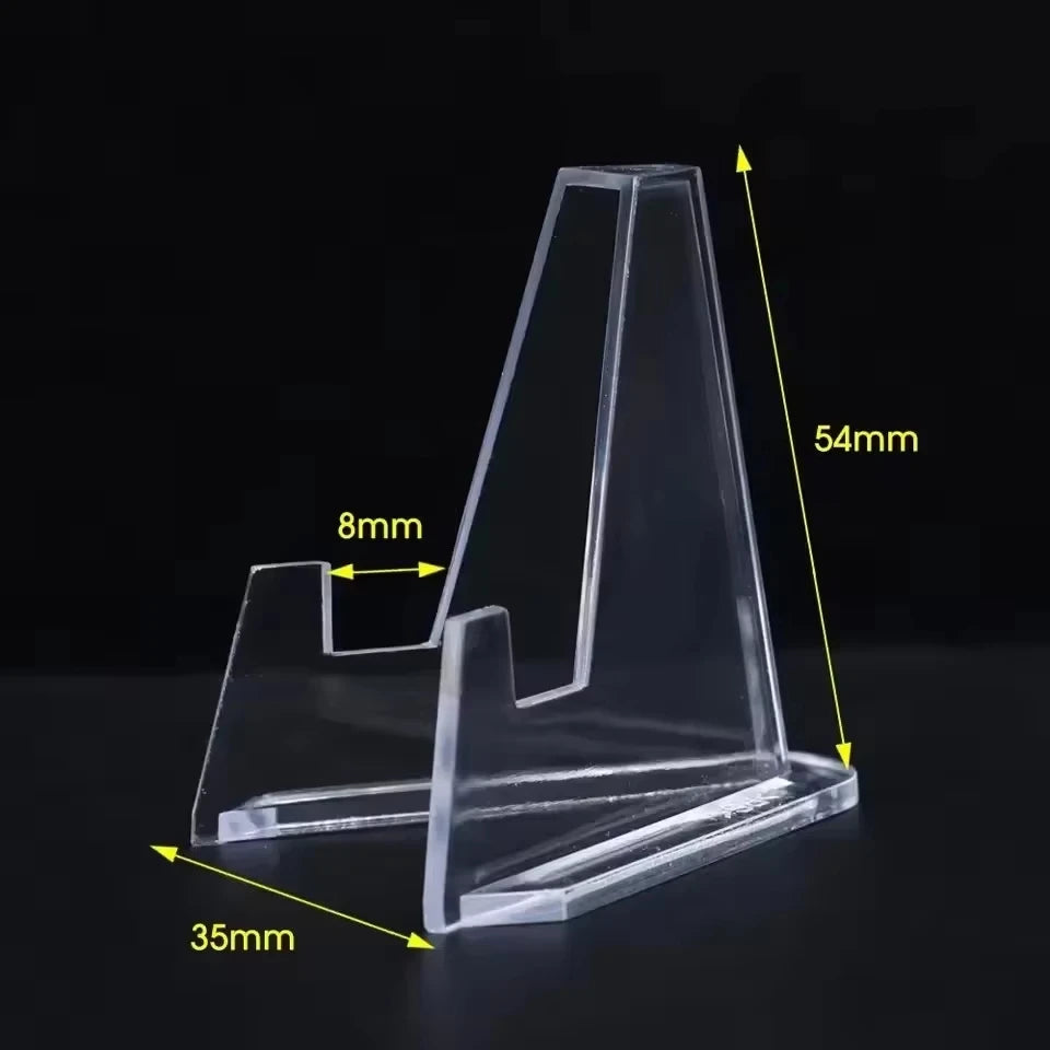 30/10PCS Triangular Card Display Stand Mini Acrylic Idol Photo Picture Holder Stands for Coin Sports Trading Cards Display Racks Oasis Select