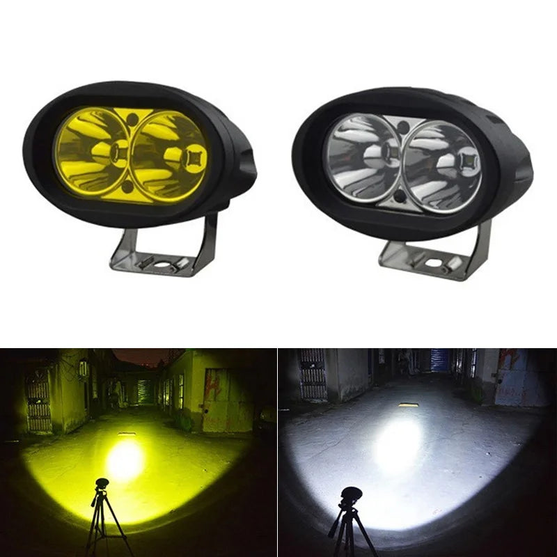 20W Oval LED Spotlight 12-85V | Off-Road & Motorcycle Work Light