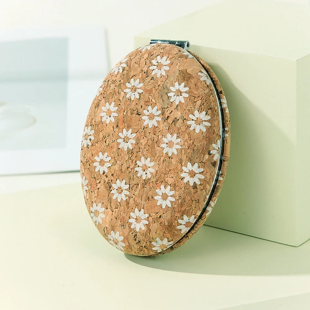 Vintage Folding Small Mirror Circle Makeup Round Mirrors Magnifying Portable Espejo Redondo Home Decoration Accessories Oasis Select