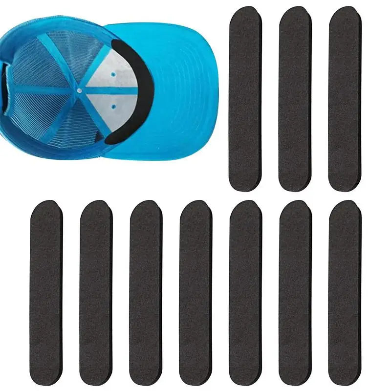 Hat Size Adjuster 10 Pieces Hat Adjusting Tapes Adhesive Pads Hat Size Reducing Bands For Bucket Hats Fisherman's Hats Baseball Oasis Select