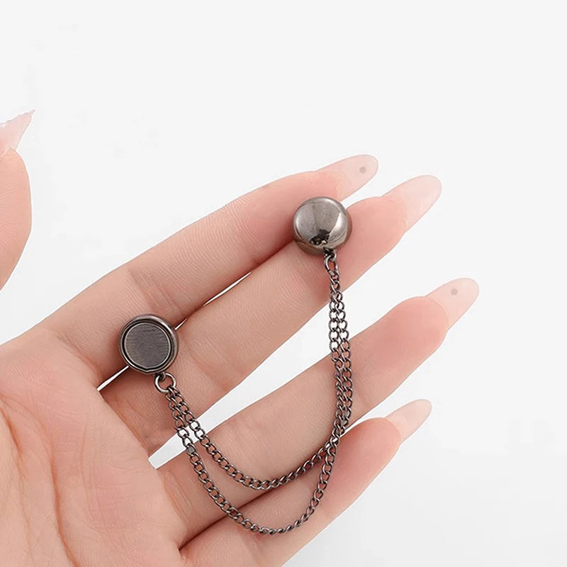 2pcs Magnetic Chain Sleeve Clips No Sew Waist Tightener Adjustable T Shirt Shortener For Jeans Pants And Tops Oasis Select