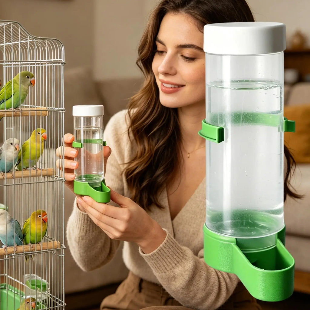140ml Parakeet Water Dispenser Automatic Bird Feeder Large Capacity Pets Feeding Supplies for Lovebirds Budgie Parrots Bird Oasis Select