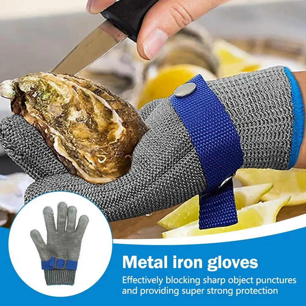 Cut Resistant Gloves, Level A9 Anti-Cut Protection with Stainless Steel Mesh for Butcher Meat Processing tool Oasis Select